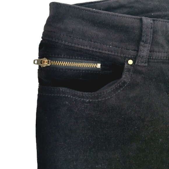 NWT Chico's Women's 1.5R Mid Black Corduroy Pants - Picture 7 of 14